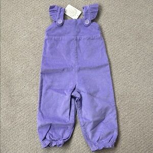 NWT Beaufort Bonnet Company purple corduroy overalls